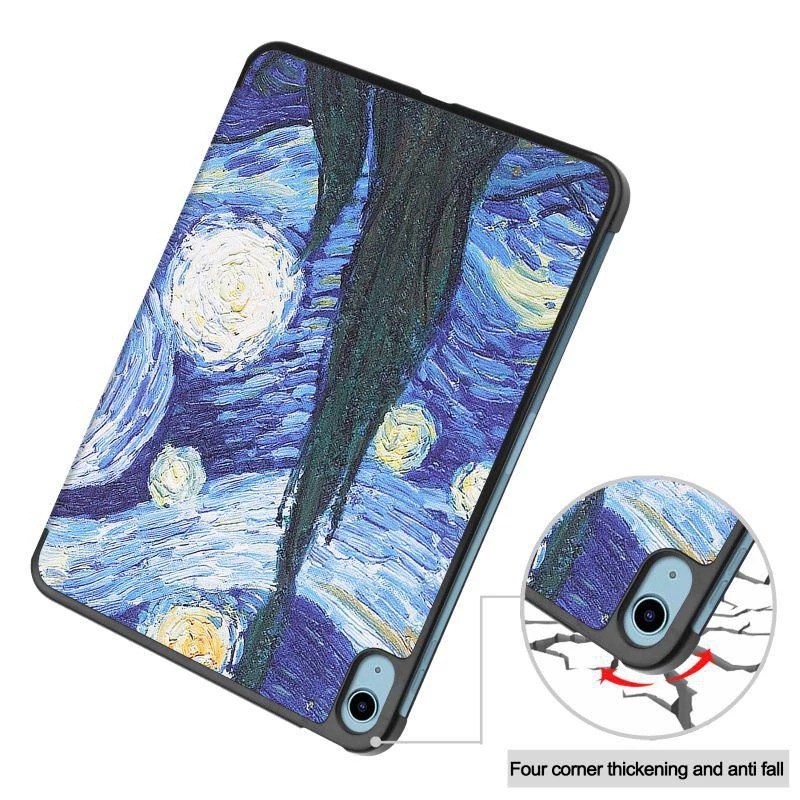 CoreParts TABX-IP10-COVER13 Custodia rigida a tre ante per iPad 10a generazione, stile Starry Sky