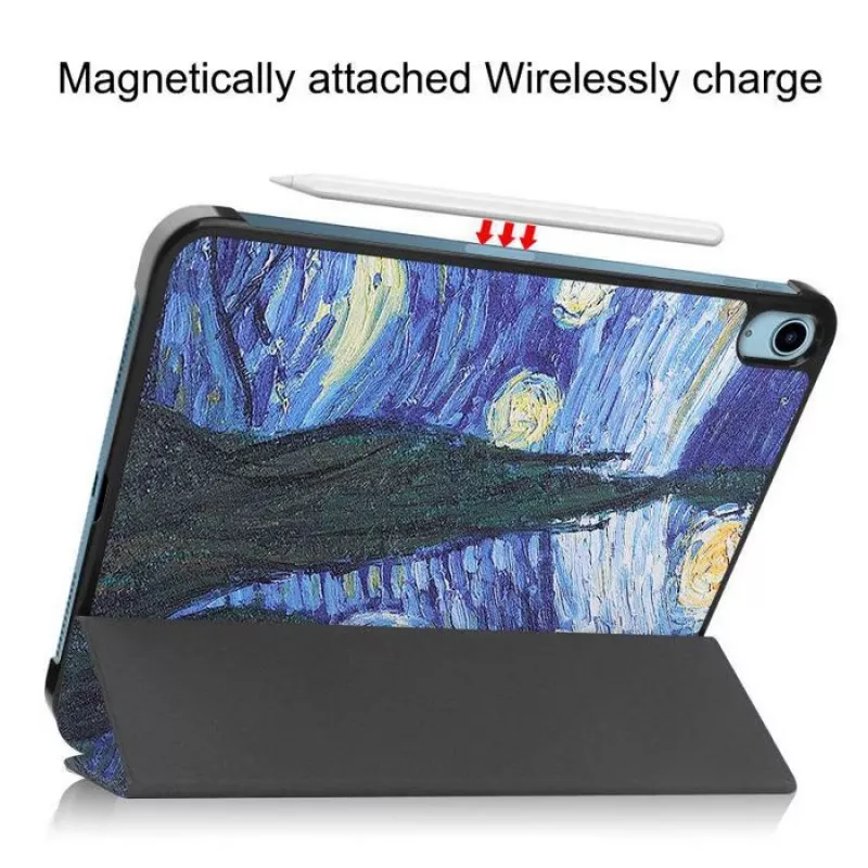 CoreParts TABX-IP10-COVER13 Custodia rigida a tre ante per iPad 10a generazione, stile Starry Sky