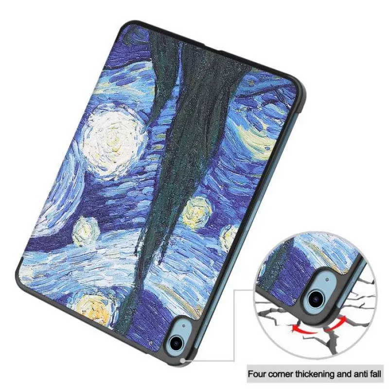 CoreParts TABX-IP10-COVER13 Custodia rigida a tre ante per iPad 10a generazione, stile Starry Sky