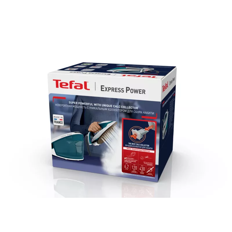 Tefal Express Power SV8111 1,8 l suola Durilium AirGlide Autoclean blu, bianco
