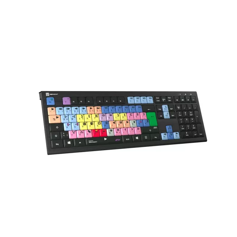 Tastiera Logickeyboard Avid Media Composer ASTRA 2 con retroilluminazione PC tedesco (LKB-MCOM4-A2PC-DE)