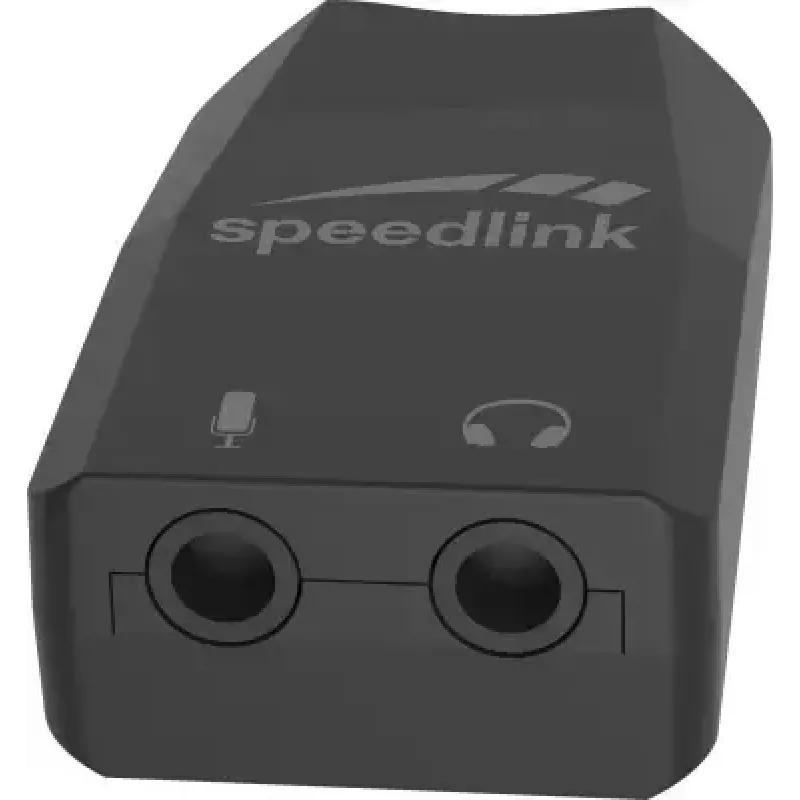 Adattatore audio esterno USB Speedlink VIGO USB — interfaccia USB, connettore cuffie 3,5 mm, nero, 8 g