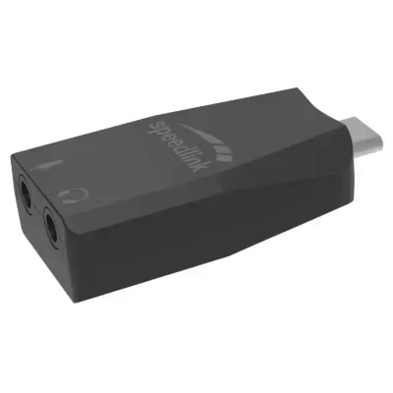 Adattatore audio esterno USB Speedlink VIGO USB — interfaccia USB, connettore cuffie 3,5 mm, nero, 8 g