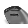 Mouse BakkerElkhuizen FastForward Pro, per destrimani, design verticale, ottico, RF wireless + Bluetooth + USB Type-C, 5000 DPI, nero, grigio
