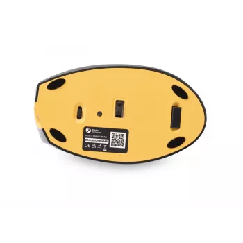 BakkerElkhuizen Handshake Mouse Left, per mancini, design verticale, ottico, RF Wireless + Bluetooth + USB Type-C, 6400 DPI, nero, grigio