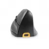BakkerElkhuizen Handshake Mouse destro, per destrimani, design verticale, ottico, RF Wireless + Bluetooth + USB Type-C, 6400 DPI, nero, grigio