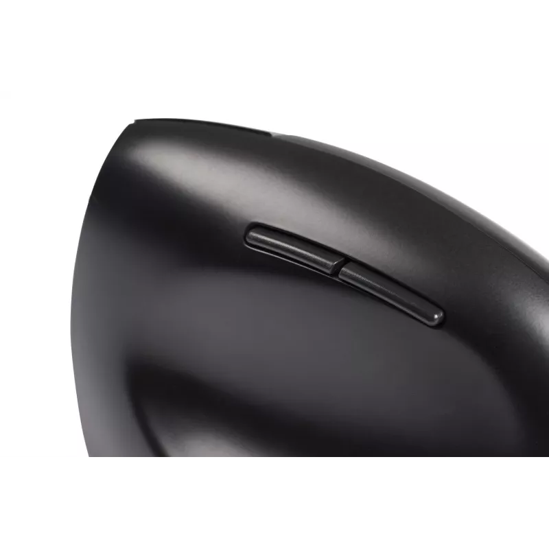BakkerElkhuizen Handshake Mouse destro, per destrimani, design verticale, ottico, RF Wireless + Bluetooth + USB Type-C, 6400 DPI, nero, grigio
