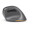 BakkerElkhuizen PRF Pro Mouse destro, per destrimani, design verticale, ottico, RF Wireless + Bluetooth + USB Type-C, 2400 DPI, nero, grigio