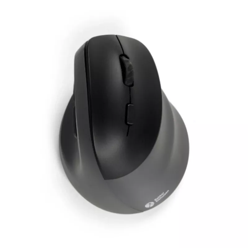 BakkerElkhuizen PRF Pro Mouse destro, per destrimani, design verticale, ottico, RF Wireless + Bluetooth + USB Type-C, 2400 DPI, nero, grigio