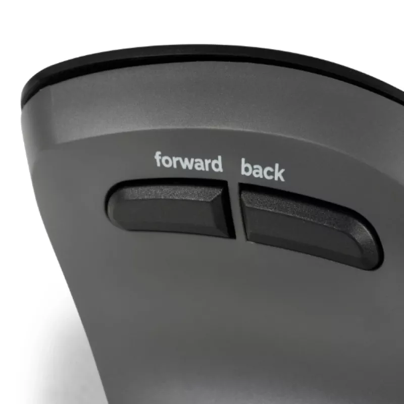 BakkerElkhuizen PRF Pro Mouse destro, per destrimani, design verticale, ottico, RF Wireless + Bluetooth + USB Type-C, 2400 DPI, nero, grigio