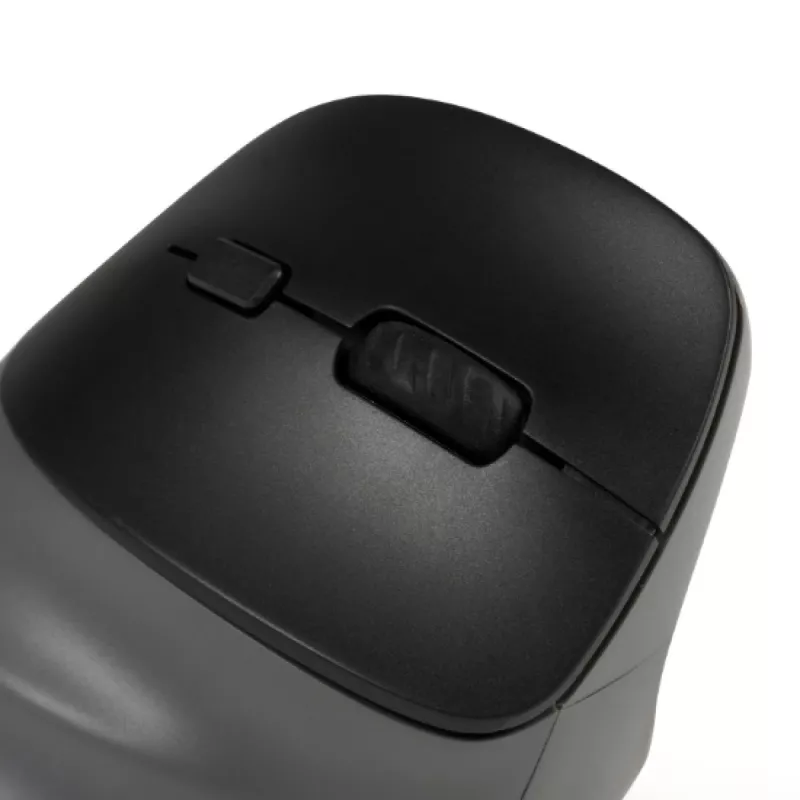 BakkerElkhuizen PRF Pro Mouse sinistro, per mancini, design verticale, ottico, RF Wireless + Bluetooth + USB Type-C, 2400 DPI, nero, grigio