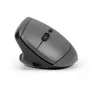 BakkerElkhuizen MidWay Mouse sinistro, per mancini, design verticale, ottico, RF Wireless + Bluetooth + USB Type-C, 2400 DPI, grigio, nero