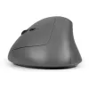 BakkerElkhuizen MidWay Mouse sinistro, per mancini, design verticale, ottico, RF Wireless + Bluetooth + USB Type-C, 2400 DPI, grigio, nero