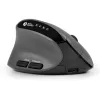 BakkerElkhuizen MidWay Mouse sinistro, per mancini, design verticale, ottico, RF Wireless + Bluetooth + USB Type-C, 2400 DPI, grigio, nero