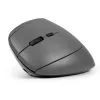BakkerElkhuizen MidWay Mouse sinistro, per mancini, design verticale, ottico, RF Wireless + Bluetooth + USB Type-C, 2400 DPI, grigio, nero