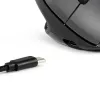 BakkerElkhuizen MidWay Mouse sinistro, per mancini, design verticale, ottico, RF Wireless + Bluetooth + USB Type-C, 2400 DPI, grigio, nero