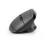 BakkerElkhuizen MidWay Mouse destro, per destrimani, design verticale, ottico, RF Wireless + Bluetooth + USB Type-C, 2400 DPI, grigio, nero