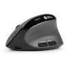 BakkerElkhuizen MidWay Mouse destro, per destrimani, design verticale, ottico, RF Wireless + Bluetooth + USB Type-C, 2400 DPI, grigio, nero