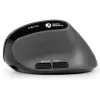 BakkerElkhuizen MidWay Mouse destro, per destrimani, design verticale, ottico, RF Wireless + Bluetooth + USB Type-C, 2400 DPI, grigio, nero