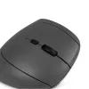 BakkerElkhuizen MidWay Mouse destro, per destrimani, design verticale, ottico, RF Wireless + Bluetooth + USB Type-C, 2400 DPI, grigio, nero
