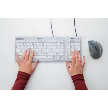 BakkerElkhuizen UltraBoard 955 V2 Numeric, USB, 22, laptop/PC, 1,5 m, grigio scuro, grigio chiaro