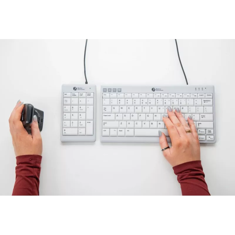 BakkerElkhuizen UltraBoard 955 V2 Numeric, USB, 22, laptop/PC, 1,5 m, grigio scuro, grigio chiaro