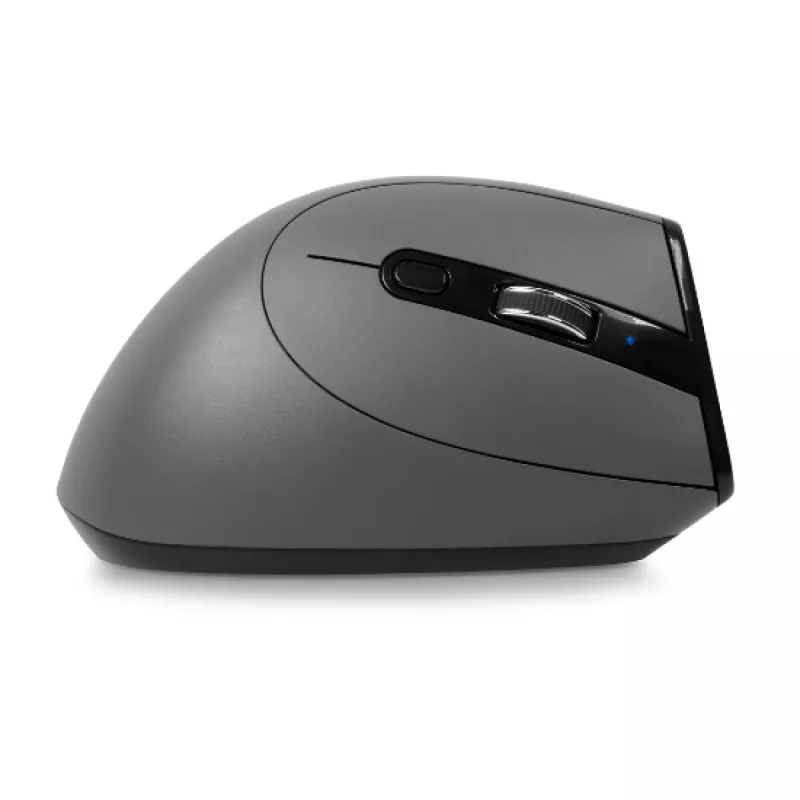 BakkerElkhuizen Grip Pro Mouse, per destrimani, design verticale, ottico, RF Wireless, 2400 DPI, grigio, nero, giallo