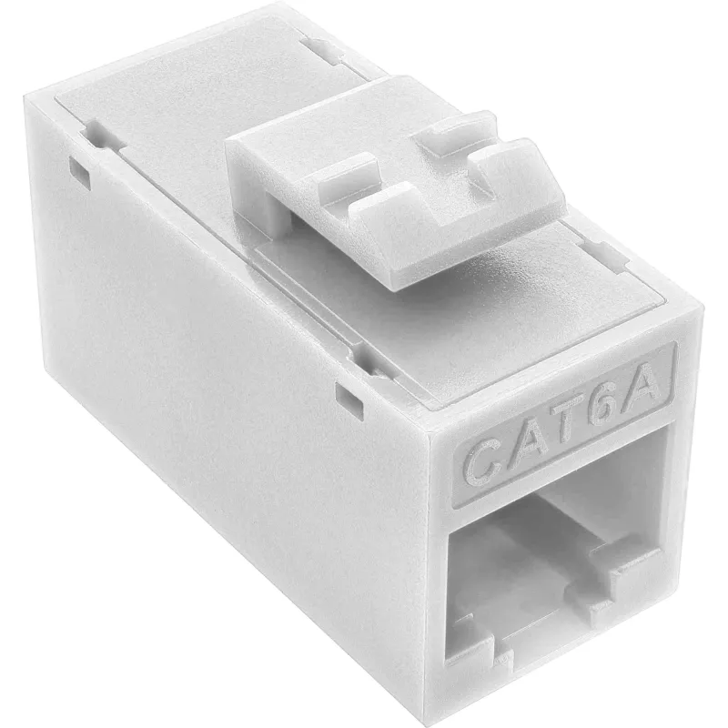 Connettore femmina Keystone RJ45 InLine, non schermato, Cat.6A, confezione da 8, bianco