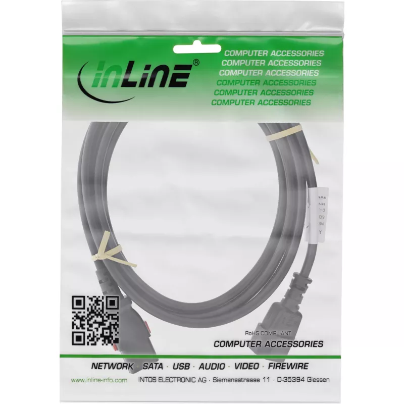 InLine 16933L Cavo di alimentazione nero 3 m IEC C13 IEC C14