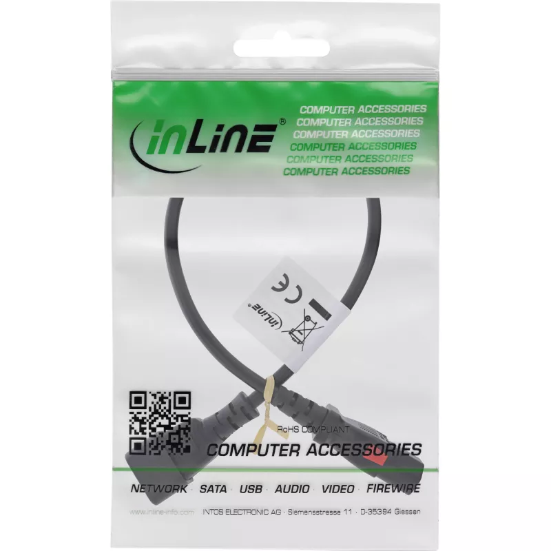 InLine 16934L Cavo di alimentazione nero 0,5 m IEC C13 IEC C14