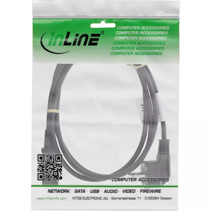 InLine 16952L Cavo di alimentazione nero 2 m IEC C13 CEE7/7