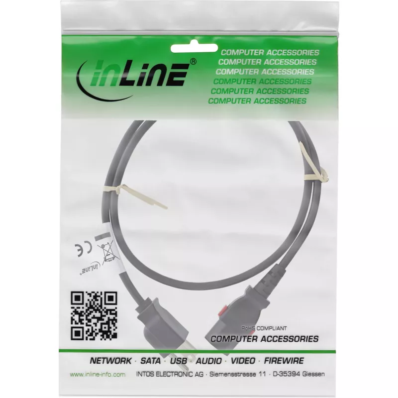 InLine 16952U Cavo di alimentazione nero 2 m IEC C13 NEMA 5-15P
