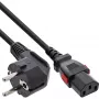 InLine 16954L Cavo di alimentazione nero 0,5 m IEC C13 CEE7/7