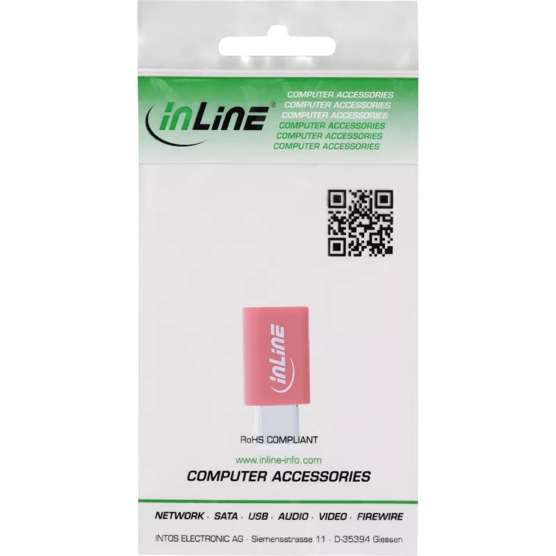 Adattatore di cambio sesso InLine 31650 – USB-C a USB-C, rosso, 0,003 kg