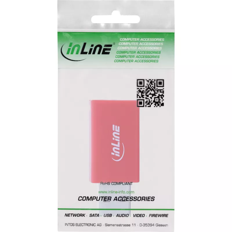 Adattatore di cambio sesso InLine 31653 USB-A a USB-A, USB 2.0, rosso
