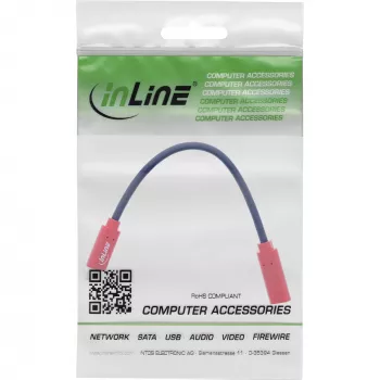 Adattatore di cambio sesso InLine USB-C 31654, USB-C a USB-C, 0,2 m, rosso