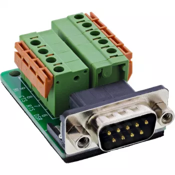 InLine 92501B Connettore cavo morsettiera / D-Sub 9 nero, verde