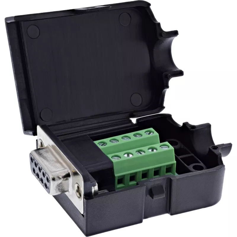 InLine 92501G Morsetto di collegamento morsettiera / D-Sub 9 nero