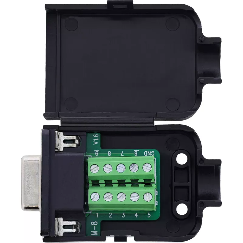 InLine 92501G Morsetto di collegamento morsettiera / D-Sub 9 nero