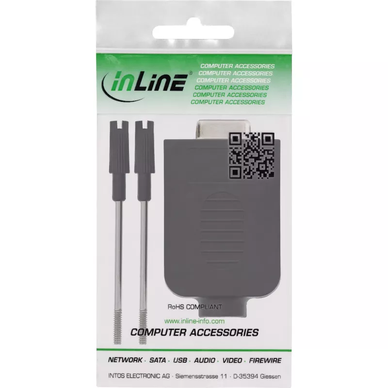 InLine 92501G Morsetto di collegamento morsettiera / D-Sub 9 nero