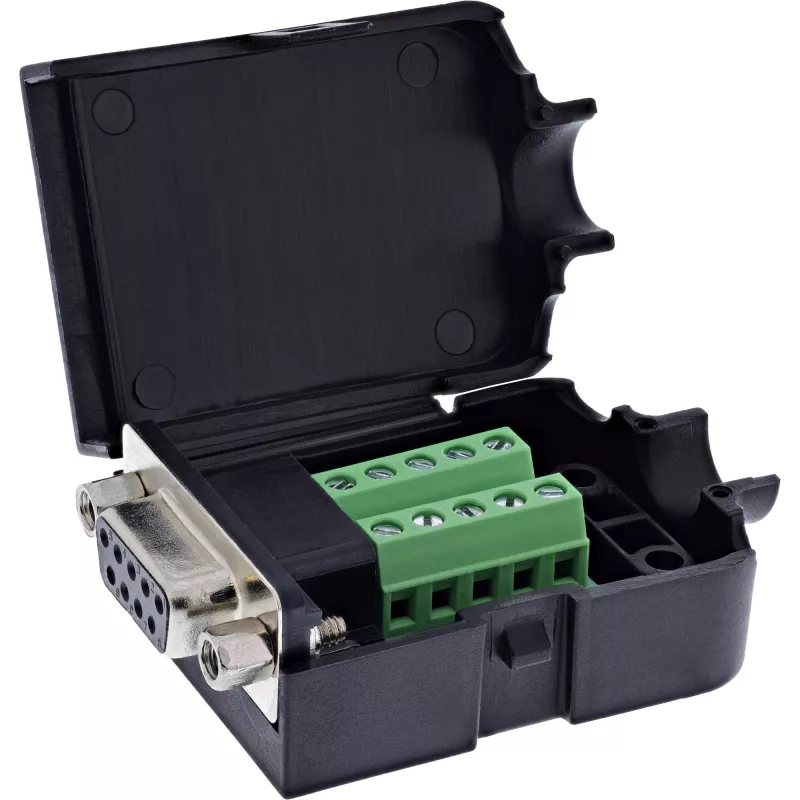 InLine 92501H Connettore cavo morsettiera / D-Sub 9 nero