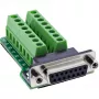 InLine 92502A Connettore cavo morsettiera / D-Sub 15 nero, verde