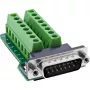 InLine 92502B Connettore cavo morsettiera / D-Sub 15 nero, verde
