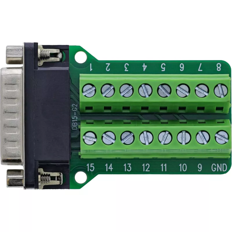 InLine 92502B Connettore cavo morsettiera / D-Sub 15 nero, verde