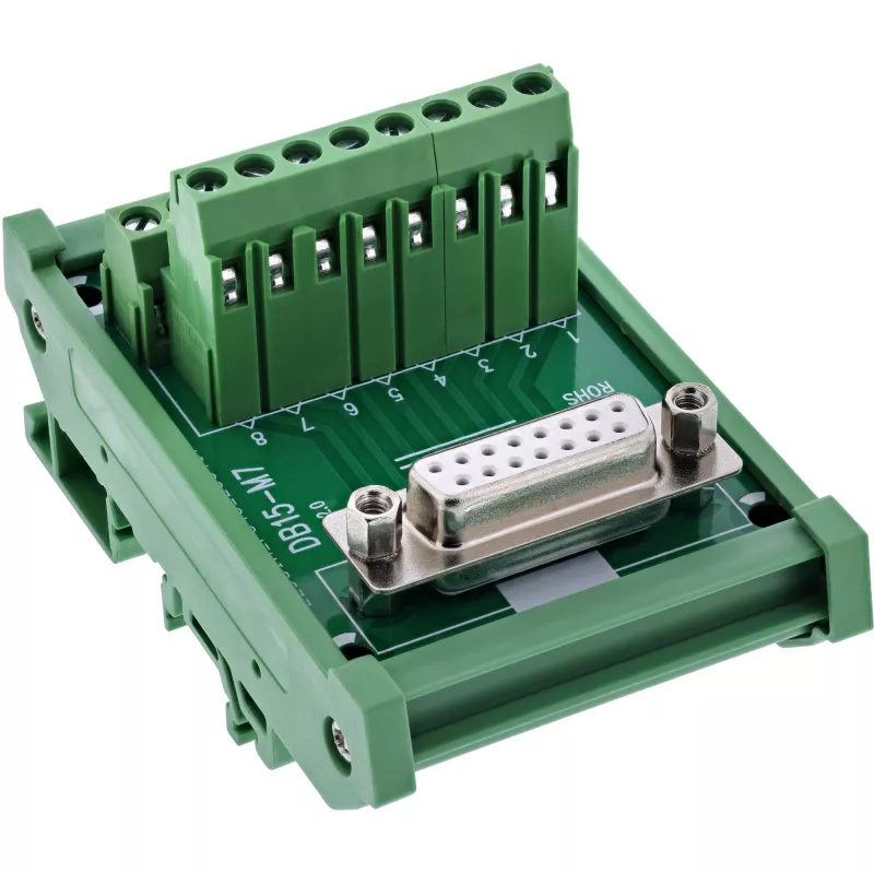 InLine 92502C Connettore cavo morsettiera / D-Sub 15 verde