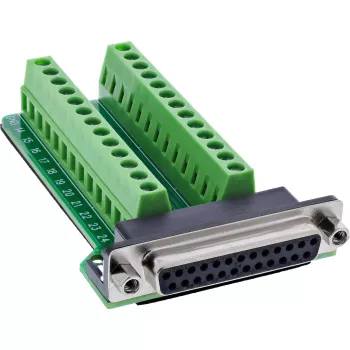 InLine 92502E Connettore cavo morsettiera / D-Sub 25 verde