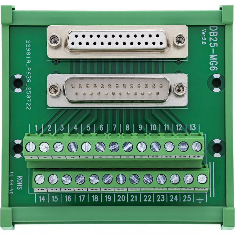 InLine 92502G Connettore cavo morsettiera / D-Sub 25 verde