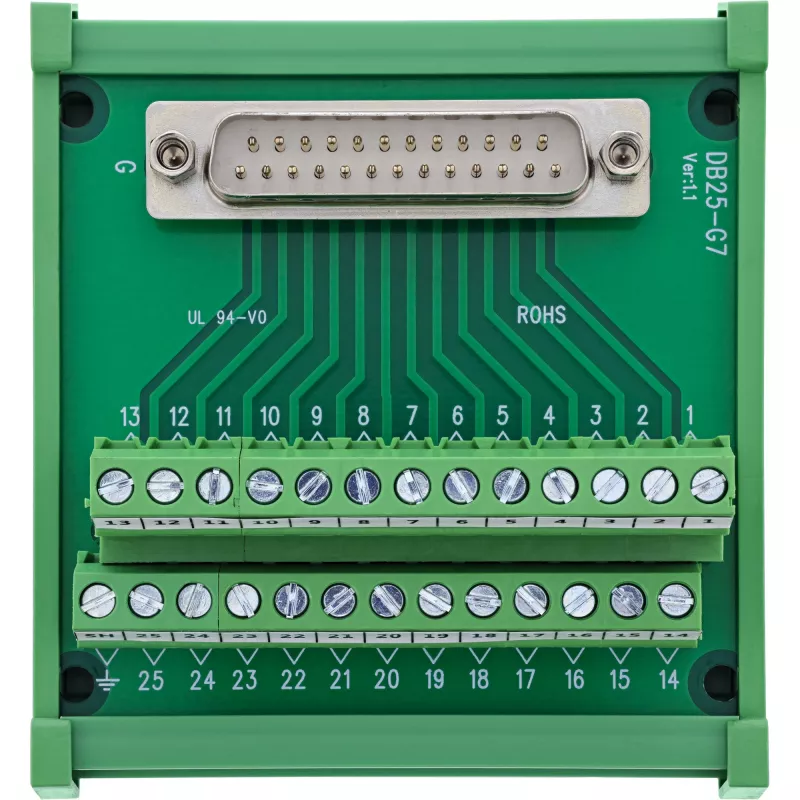 InLine 92502I Connettore cavo morsettiera / D-Sub 25 verde