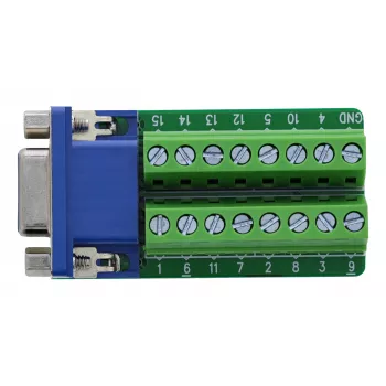 InLine 92503A Connettore a vite morsettiera, VGA (HD15) blu, verde