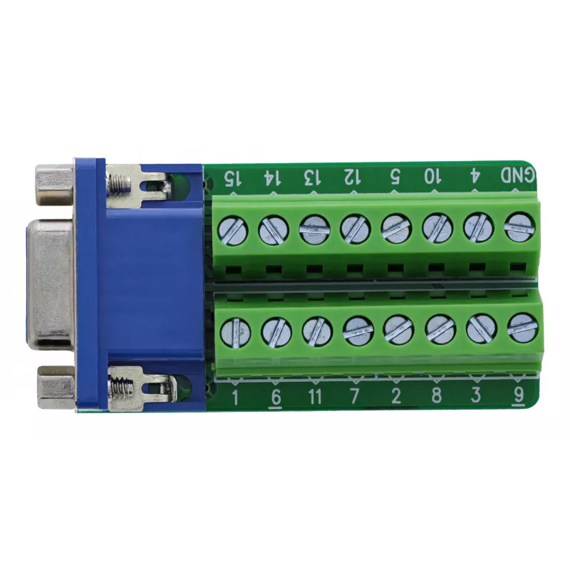 InLine 92503A Connettore a vite morsettiera, VGA (HD15) blu, verde